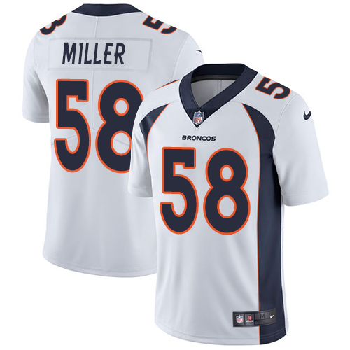 2019 men Denver Broncos #58 Miller white Nike Vapor Untouchable Limited NFL Jersey